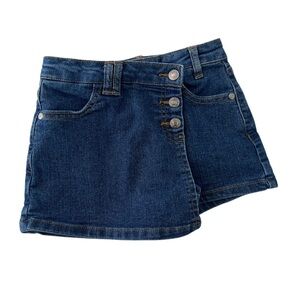 Jessica Simpson Blue Denim Kiera Skort with Button Accents | Girls 6